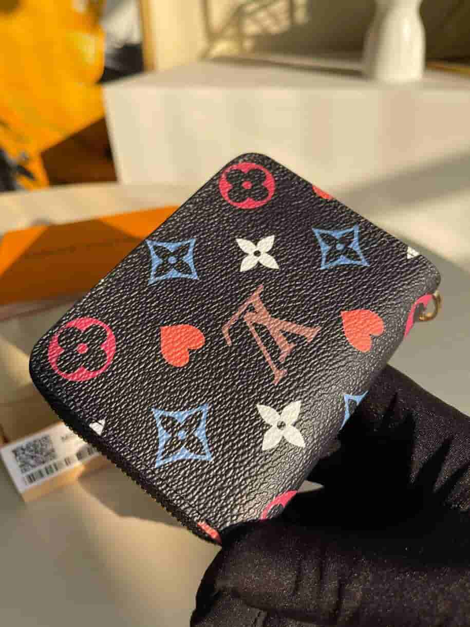 Louis Vuitton LV M80305 Zippy 黑三彩扑克牌零钱包