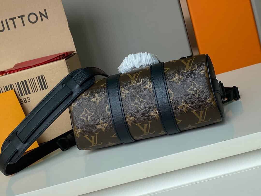 LV M80201 Keepall XS Nano玩偶稻草人圆桶斜挎包
