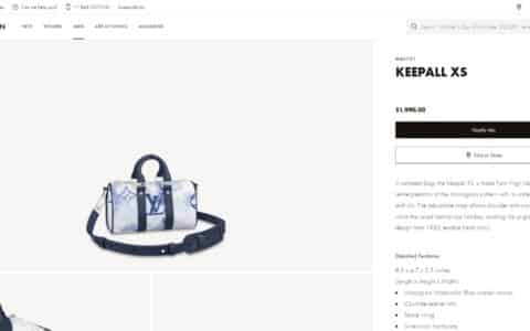 Louis Vuitton LV Keepall XS 渲染水彩手提斜挎包 M45761