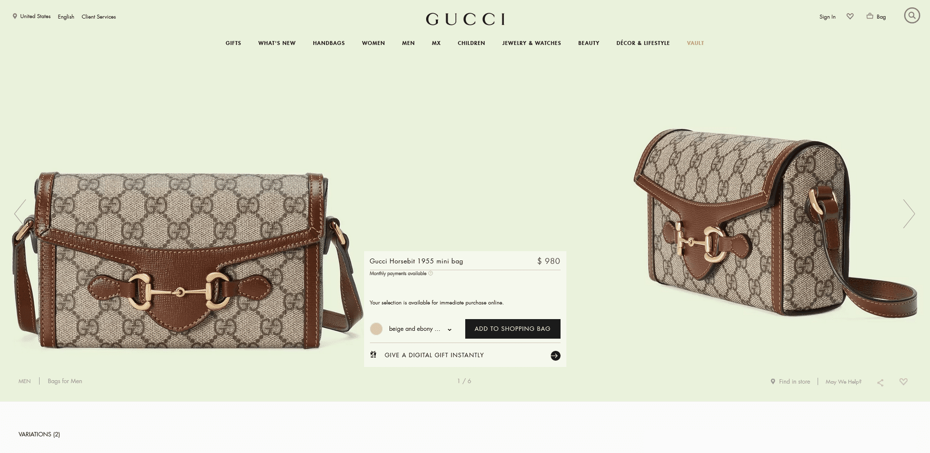 Gucci Horsebit 1955 mini bag 699296 92TCG 8563